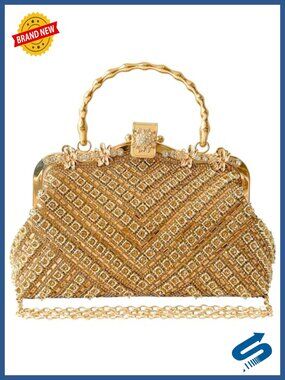 Rhinestone Clutch Evening Bag with Chain Strap Sparkly Formal Handbag